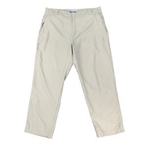 Vintage Columbia Pants Mens 40x31 Sand Beige Flat Front Straight Outdoor Chino